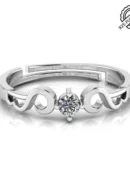 Silver Solitaire Island Ring
